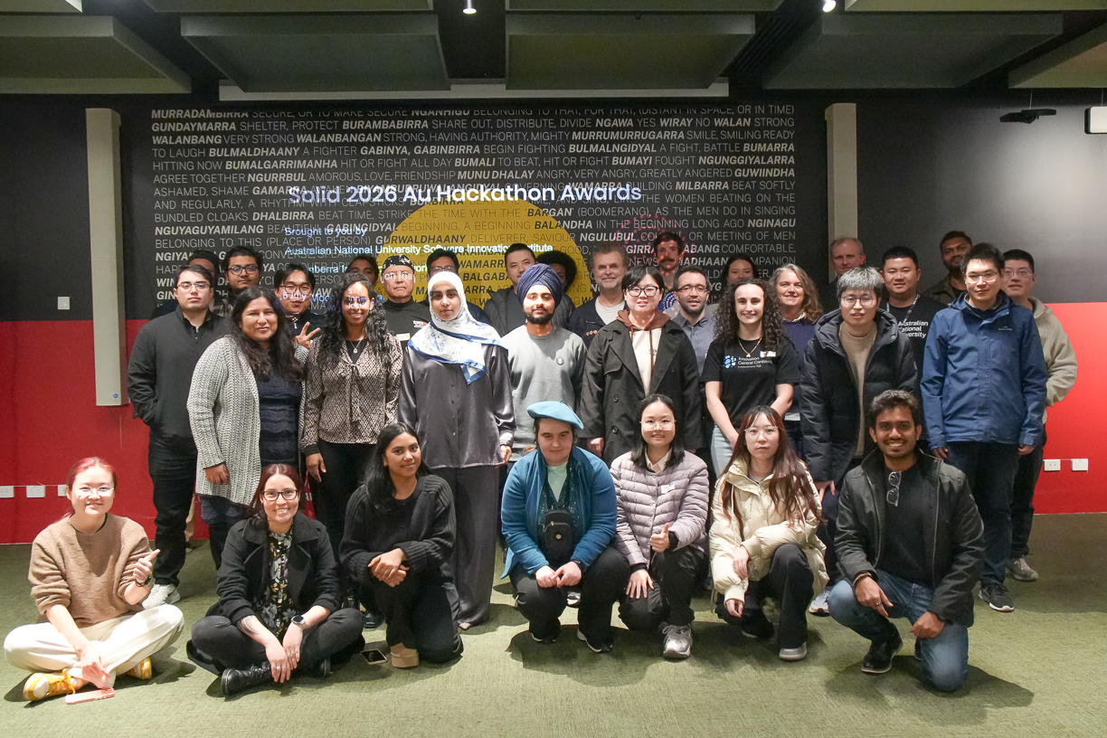 Group photo of hackathon participants
